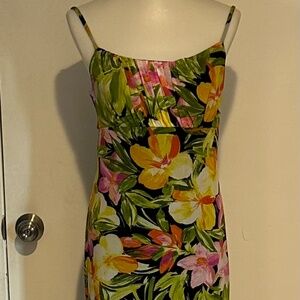 AUW Secret Charm Floral Tropical Print Maxi‎ Dress - Size XL - NEW With Tags.
